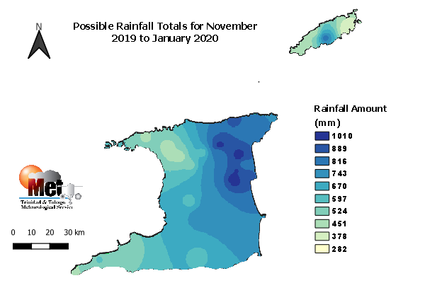 rainfall and temperature outlook update trinidad tobago outlook 2020 update